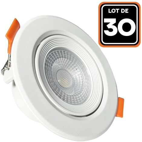 Lot de 30 Spots LED Encastrable Rond 5W - Blanc Froid 6500K