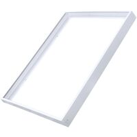 Automatisches Aufputz- für LED-Fliese 60 60 cm ALU weiß lackiert