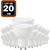 20 GU10 7W Glühbirnen eq. 40W Warmweiß 3000K Hohe Helligkeit.
