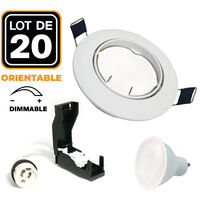 20 Einbaustrahler schwenkbar WEISS GU10 6W Dimmbar Kaltweiß 6000K