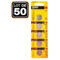 50 Piles Bouton CR2016 3V 75mAh Lithium Kodak