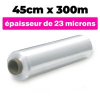 TRANSPARENTE STRECKFILM 45cm300m und 23 Mikron Dicke µ.