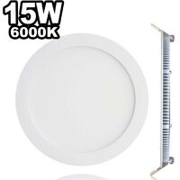15W LED-Einbaustrahler, rund, extra flach Kaltweiß 6000K
