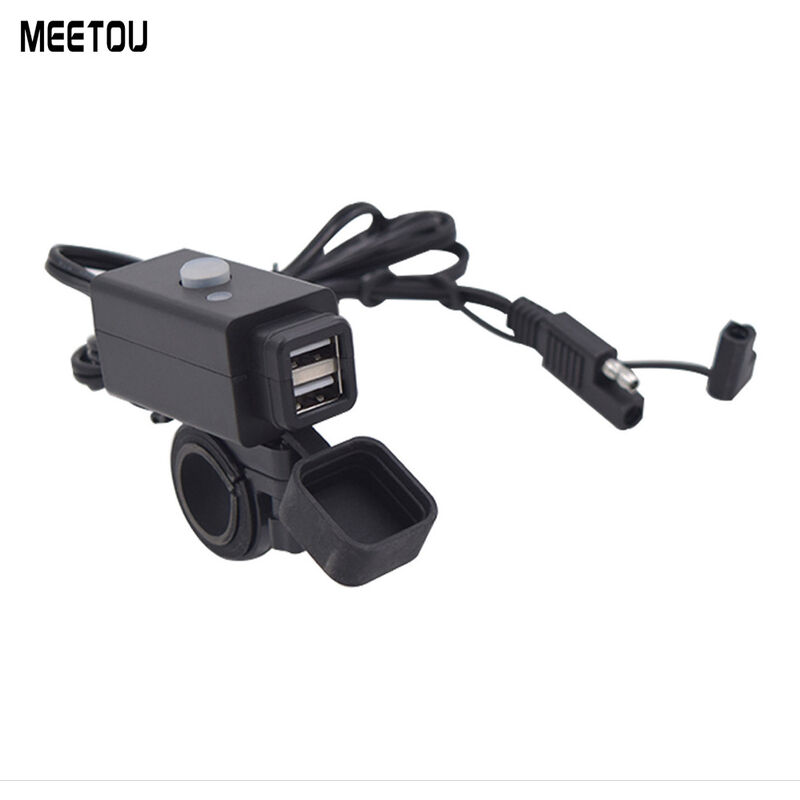 Imperméable Moto USB Chargeur avec Interrupteur 5V Dual Ports