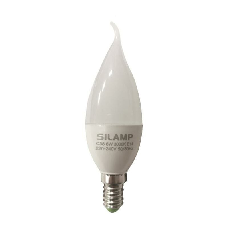 Ampoule LED E14 Flamme 8W 220V Ø38mm - Blanc Chaud 2300K - 3500K - SILAMP