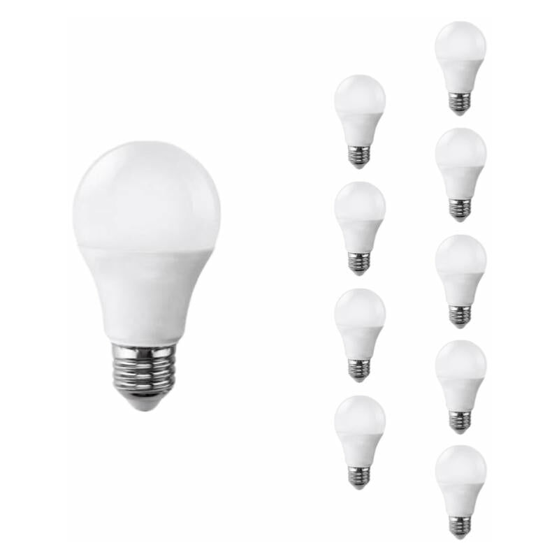 Ampoule LED B22 9W 220V A60 180° (Pack de 10) - Blanc Neutre 4000K - 5500K  - SILAMP