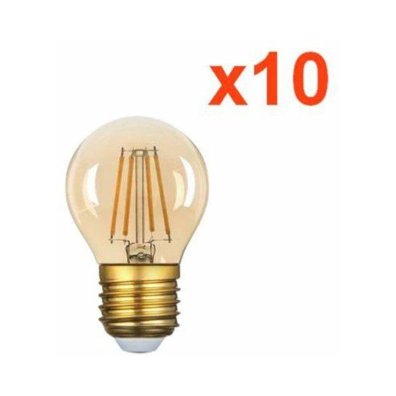 Ampoule Filament LED déco Vintage Ovale, culot E27, conso. 4W, 180 lumens,  Blanc chaud