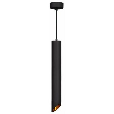 Suspension Luminaire Biseautée GU10 IP20 50cm Noir / Or - SILAMP (1/3)
