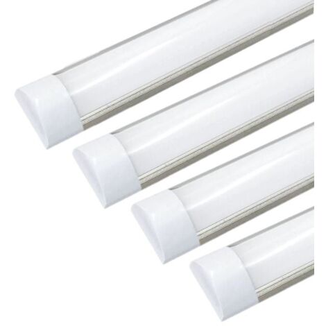 Pack de 4 - Réglette LED 60cm 18W - Blanc Froid 6000K - 8000K - SILAMP