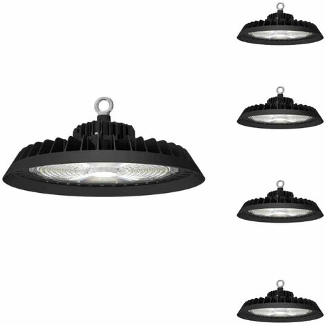 Silamp – Suspension industrielle UFO 100W 160lm/W – Détecteur de mouvement PIR – Éclairage LED haute efficacité pour entrepôts et ateliers