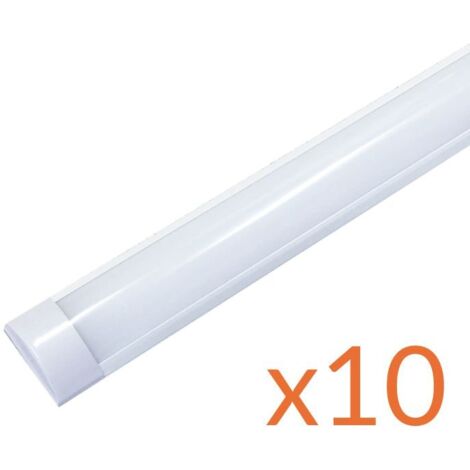Réglette LED 90cm 36W (Pack de 10) - Blanc Froid 6000K - 8000K - SILAMP