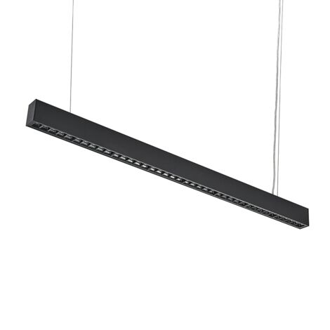 Réglette Suspendue LED 120cm 35W Noir - Blanc Neutre 4000K - 5500K - SILAMP (1/2)