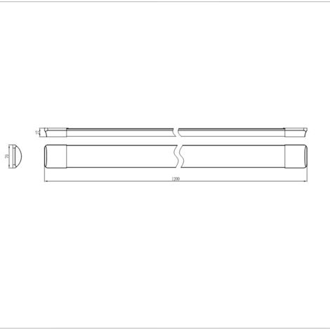 Réglette LED 120cm 30W IP40 (Pack de 10) - Blanc Froid 6000K - 8000K - SILAMP