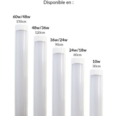 Réglette LED 90cm 24W - Blanc Chaud 2300K - 3500K - SILAMP
