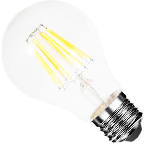Ampoule LED E27 Filament 8W 220V COB A60 360° - Blanc Neutre 4000K - 5500K - SILAMP (1/2)
