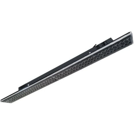 Spot Linéaire LED sur Rail Monophasé 60cm Noir - Puissance Ajust