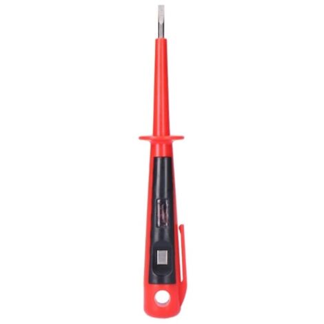 Tournevis Plat Testeur de Courant (10-500V) 15cm Rouge - SILAMP (1/2)