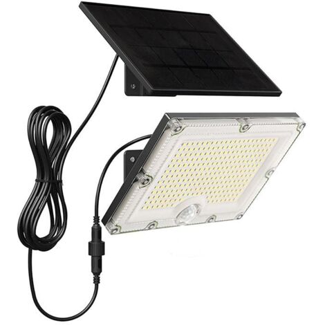 Silumen – Projecteur solaire 10W avec détecteur de mouvement PIR – IP65 étanche – Blanc froid 6400K – 1200 lumens – 3 modes d’éclairage (1/4)