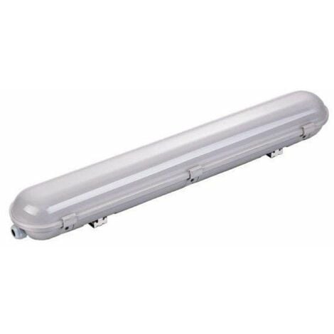 Plafonnier LED étanche chambre étanche bain lumière LED garage lampe LED  tube, protégé contre les jets d'eau, blanc, 1x LED 32W 5120Lm blanc neutre,  L 150 cm