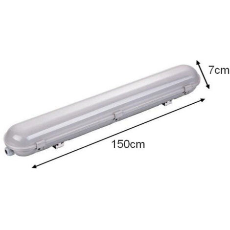 Réglette LED étanche 150cm 55W IP65 avec détecteur - Blanc Neutre 4000K - 5500K - SILAMP