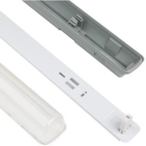 Kit de Réglette LED étanche + Tube Néon LED 60cm T8 10W - Blanc Froid 6000K - 8000K - SILAMP