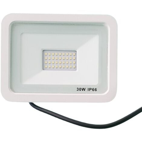Projecteur LED Extérieur 30W IP66 BLANC - Blanc Froid 6000K - 8000K - SILAMP
