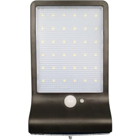 Applique Murale Solaire LED Noire 2.5W avec Détecteur de Mouveme