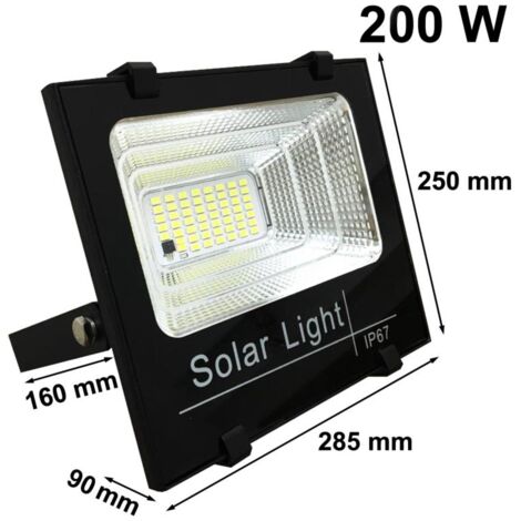 Projecteur Solaire LED 20W IP65 (Panneau Solaire + Télécommande Inclus) -  Blanc Froid 6000K - 8000K - SILAMP