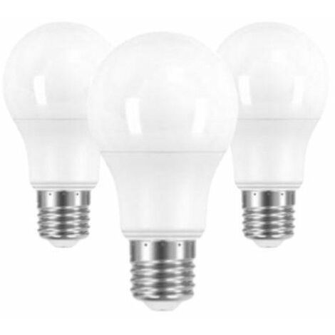 Lot de 3 ampoules led, E27, 806lm = 60W, blanc chaud, LEXMAN
