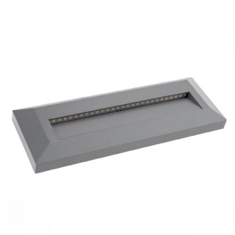 Balise LED en Saillie Rectangle 3W 220V 65° Grise IP65 pour Esca