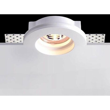 Kit Support Spot GU10 LED Carré Blanc 100x100mm avec Ampoule LED 6W - Blanc  Froid 6000K - 8000K - SILAMP
