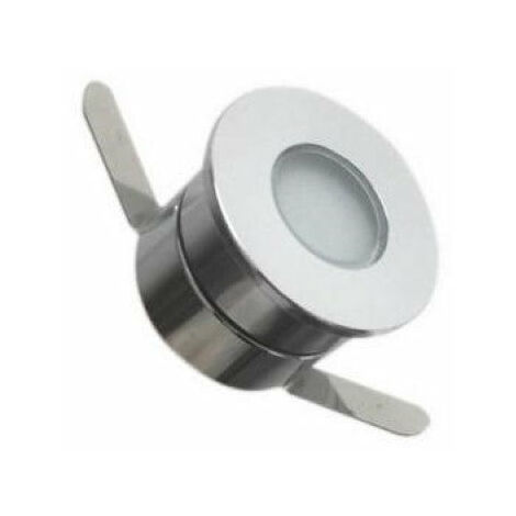Silamp – Spot LED extérieur encastrable 1W 12V IP65 45° – Lumière blanche froide 6000K – Flux lumineux 130 lumens – Résistant à l'humidité