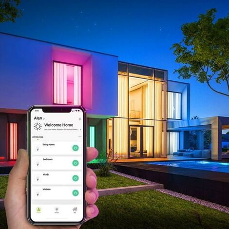 Ampoule LED Connectée WiFi E27 11W G95 RGBW - SILAMP