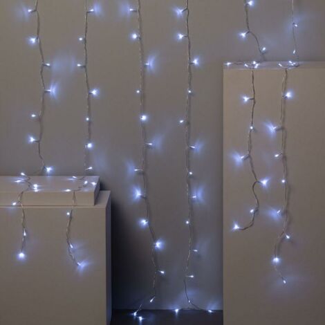Guirlande lumineuse intérieur Sklum Rideau LED lumineux avec boules (4,70  m) Biro Blanc Chaud