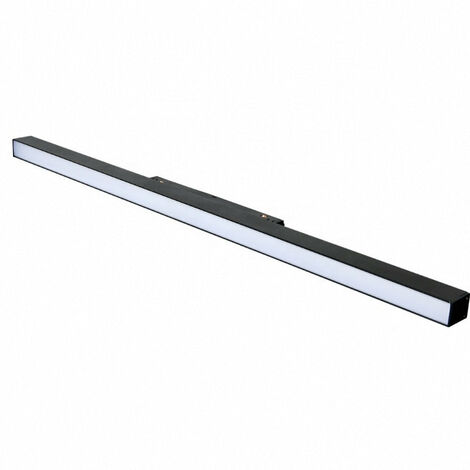 Profilé LED sur Rail Magnétique 48V 20W Dimmable Noir - Blanc Chaud 2300K - 3500K - SILAMP