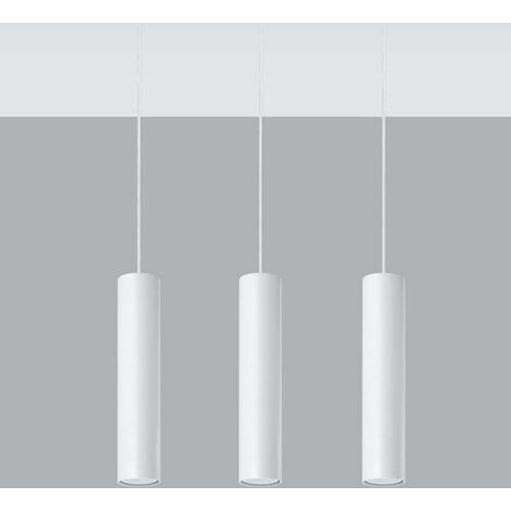 Pack de  3 - Luminaire Suspendu GU10 IP20 30cm Blanc
