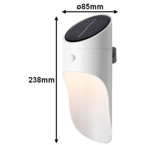 Applique Solaire Extérieure Blanche 1W - Blanc Neutre 4000K - 5500K - SILAMP