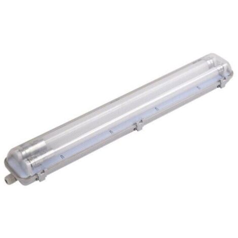 Kit de Réglette LED étanche Double IP65 + 2 Tubes T8 120cm 18W -