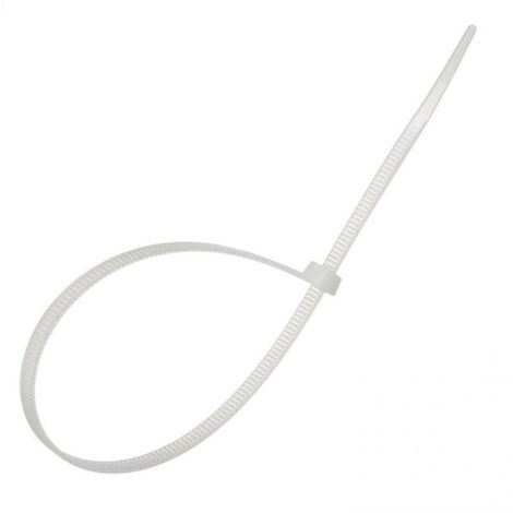 Serre-câbles 100 x 3,5mm Blanc (Pack de 100) - SILAMP (1/2)