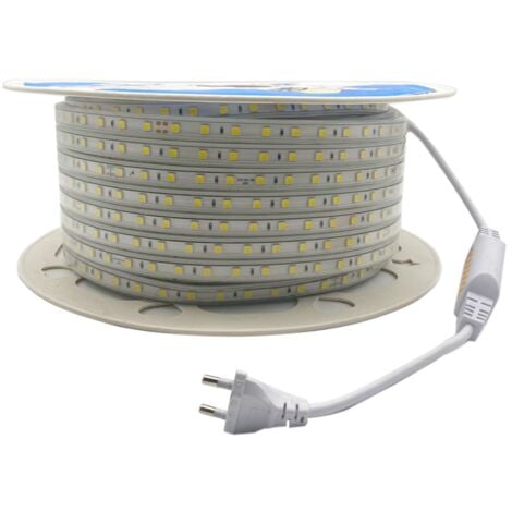 Ruban LED 220V Recoupable 5050 50M IP65 60LED/m - Blanc Neutre 4000K - 5500K - SILAMP