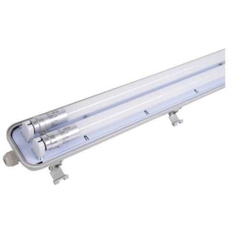 Réglette LED étanche double pour Tubes LED T8 60cm IP65 (boitier vide) -  SILAMP