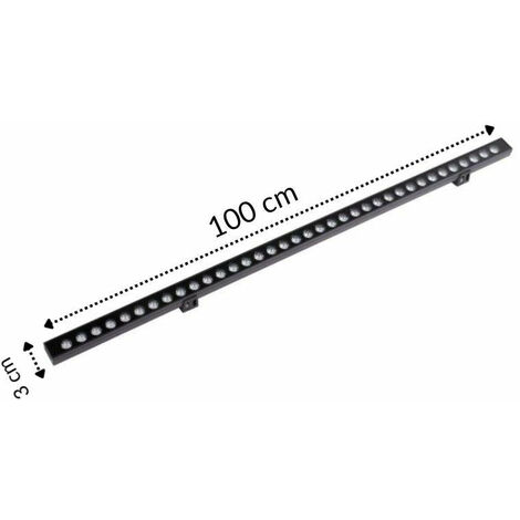Lèche-Mur LED 100cm 36W 220V ALU IP65 - Blanc Froid 6000K - 8000K - SILAMP