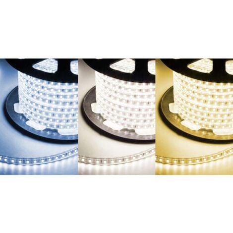 Ruban LED 220V Recoupable 5050 50M IP65 60LED/m - Blanc Froid 6000K - 8000K - SILAMP