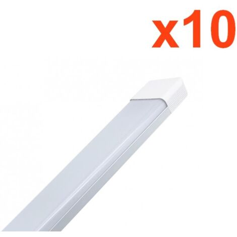 Réglette LED 120cm 50W (Pack de 10) - Blanc Froid 6000K - 8000K - SILAMP