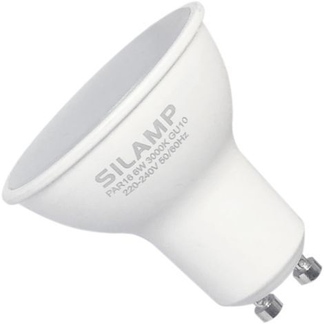 Ampoule LED GU10 6W 220V SMD2835 PAR16 10LED 100° - Blanc Neutre 4000K - 5500K - SILAMP (1/4)