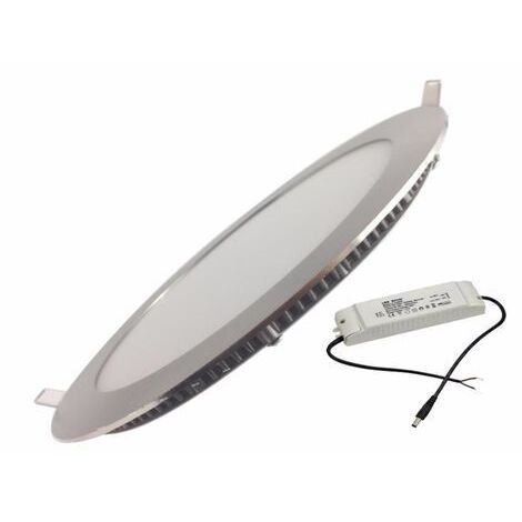 Silamp – Spot encastrable LED extra plat rond 12W – Aluminium – Blanc chaud 2300K – Angle de diffusion 120° – IP44 – Durée de vie 25000h