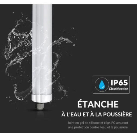 Réglette LED étanche 120cm 36W IP65 120lm/W Interconnectable - Blanc Neutre 4000K - 5500K - SILAMP