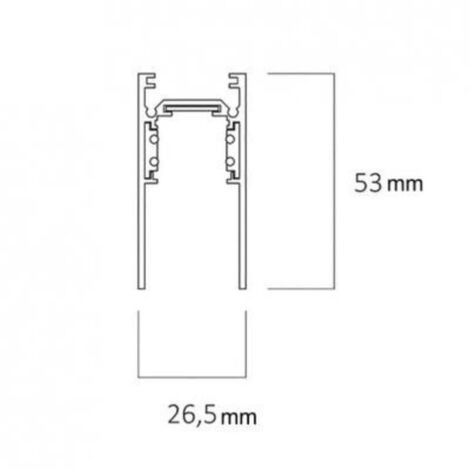 Rail Magnétique Encastré 48V 2m BLANC - SILAMP | Leroy Merlin