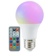 Silumen – Ampoule LED E27 A60 8.5W RGBW dimmable avec télécommande – 806 lumens – Température de couleur RGB + blanc – Angle d’éclairage 200°