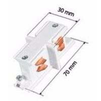 Connecteur LED Droit Pour Rail Monophasé Noir - SILAMP